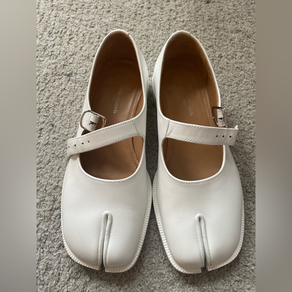 Maison Martin Margiela White Leather Flats
